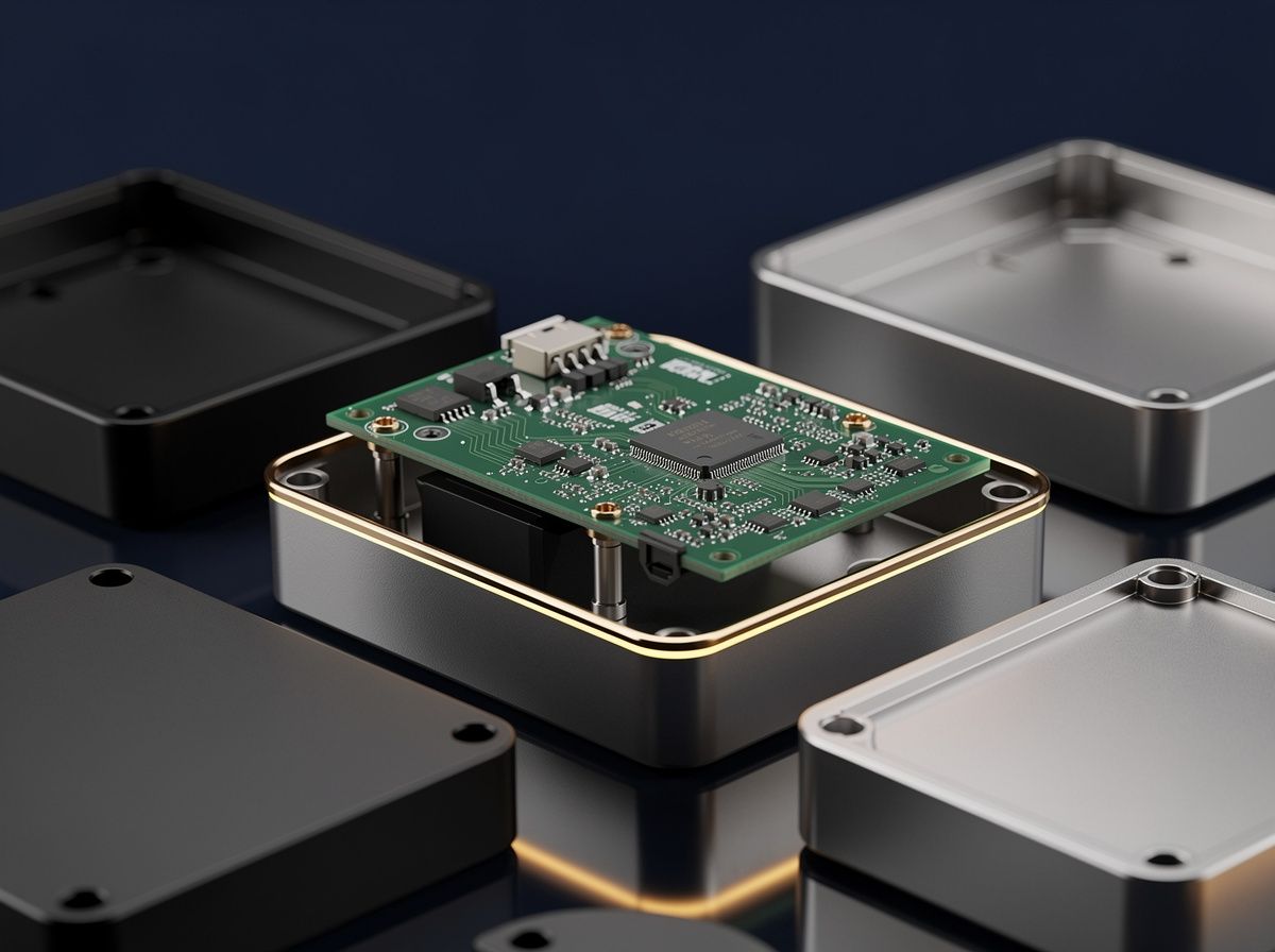 هياكل معدنية وبلاستيكية للأجهزة الإلكترونية مع لوحة قيد التركيب